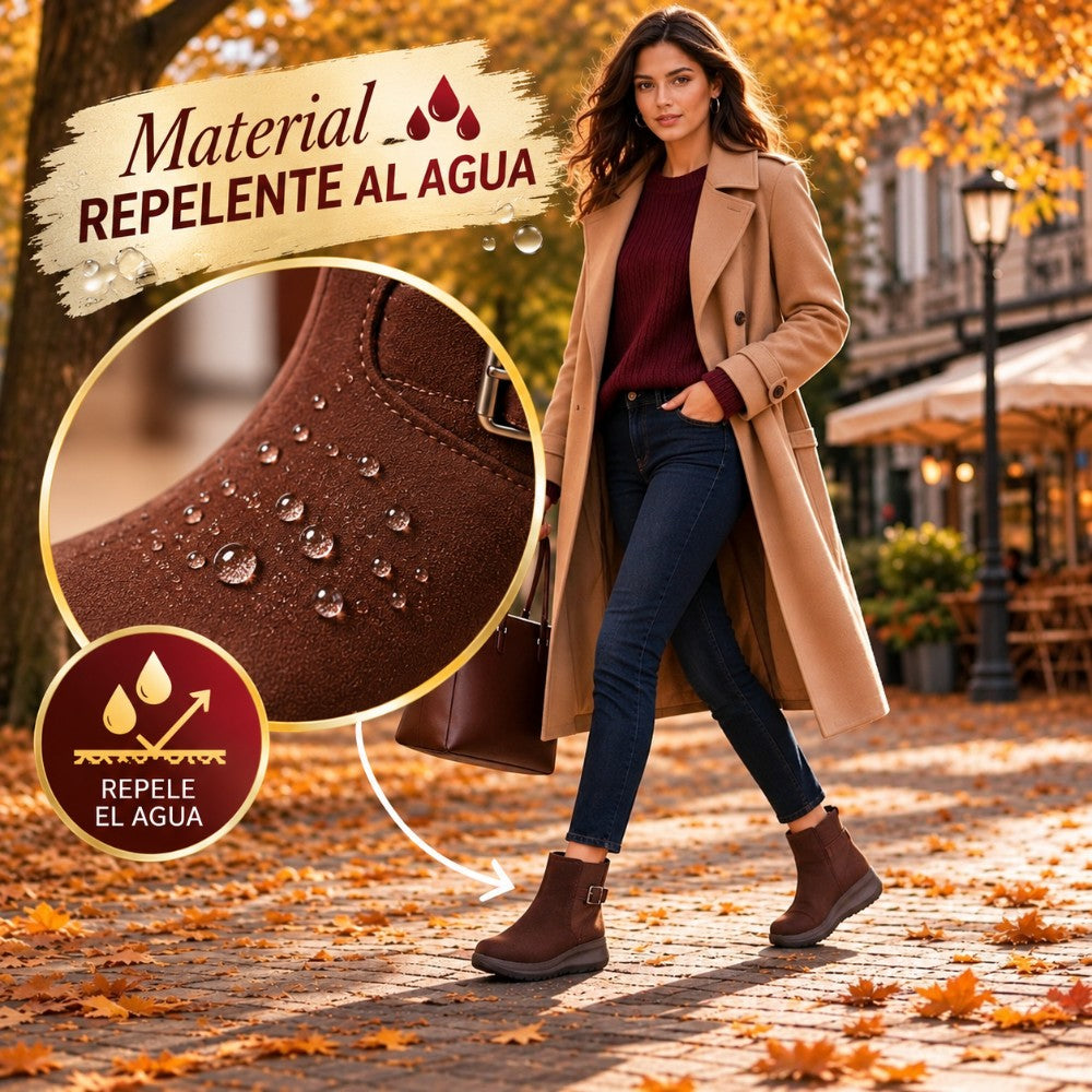Botines de Mujer Mysoft 25M656 Repelentes al Agua con Memory Foam y Cuña de 4 cm