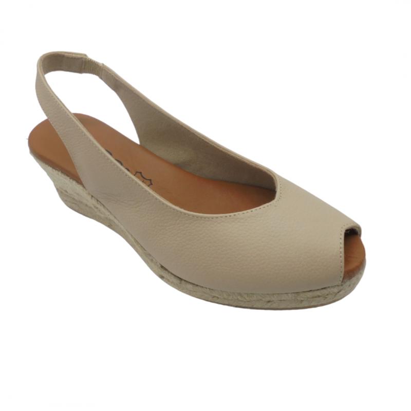 APARGATA TIPO VALENCIANA MUJER MARCA KOMPAS 5018 BEIGE