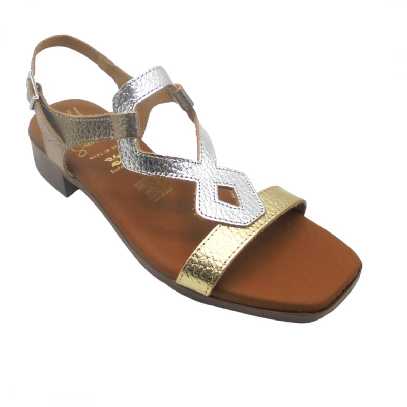 OH! MY SANDALS SANDALIA MUJER PLANA MODELO 5345 CAVA COMBINADO