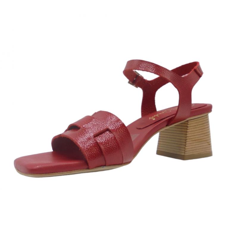 OH! MY SANDALS SANDALIA PIEL TACON VESTIR 5360 ROJO