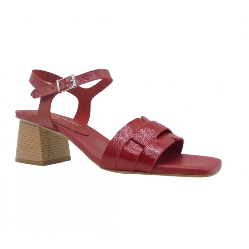 OH! MY SANDALS SANDALIA PIEL TACON VESTIR 5360 ROJO