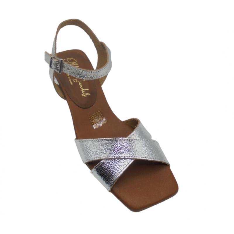 OH! MY SANDALS SANDALIA PIEL TACON VESTIR 5369 PLATA