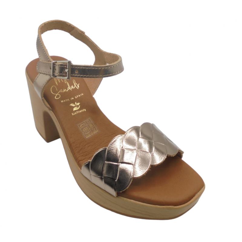 OH! MY SANDALS SANDALIA PIEL TACON VESTIR 5388 CAVA