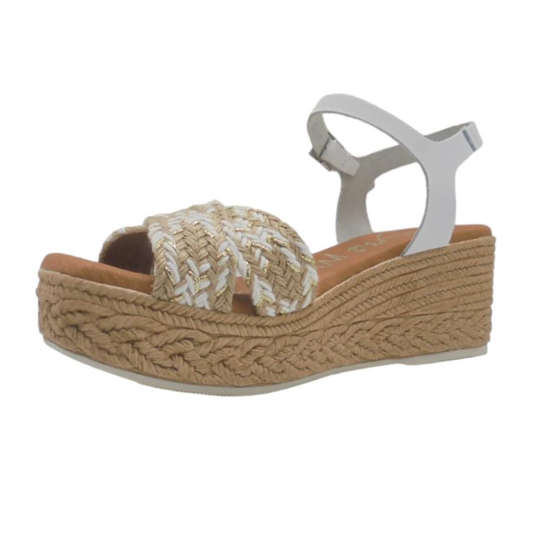 OH! MY SANDALS SANDALIA MUJER PLATAFORMA 5454 BLANCO COMBI