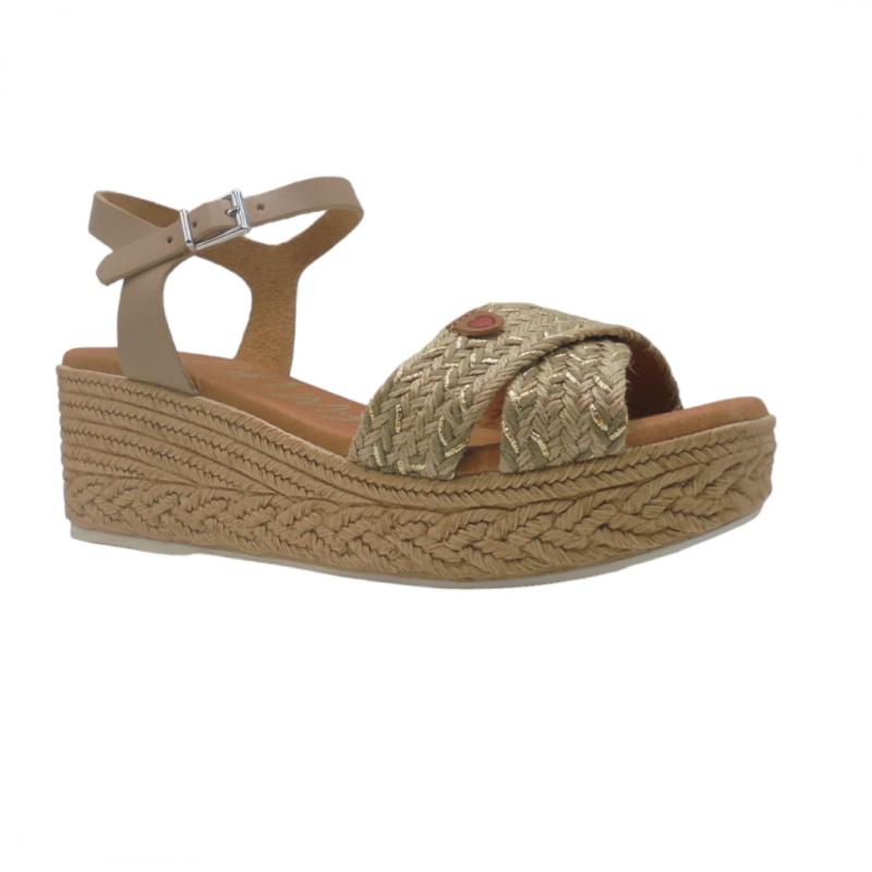 OH! MY SANDALS SANDALIA MUJER PLATAFORMA 5454 TAUPE COMBI