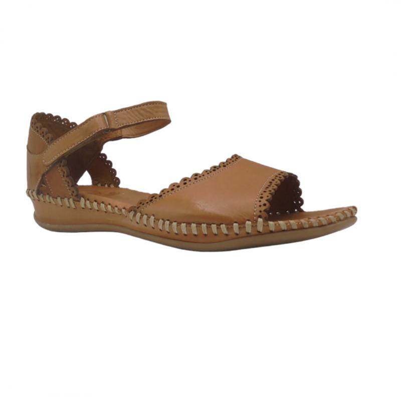 ERASE 793-53 SANDALIA CASUAL TALON CERRADO CIERRE VELCRO CUERO 