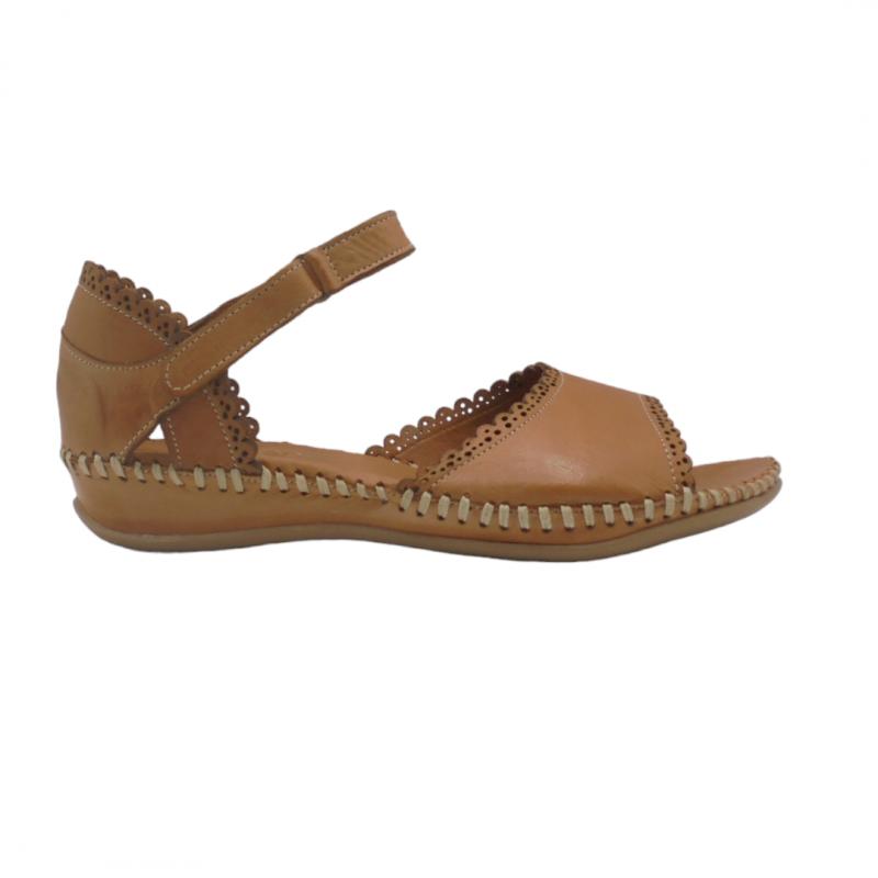 ERASE 793-53 SANDALIA CASUAL TALON CERRADO CIERRE VELCRO CUERO 