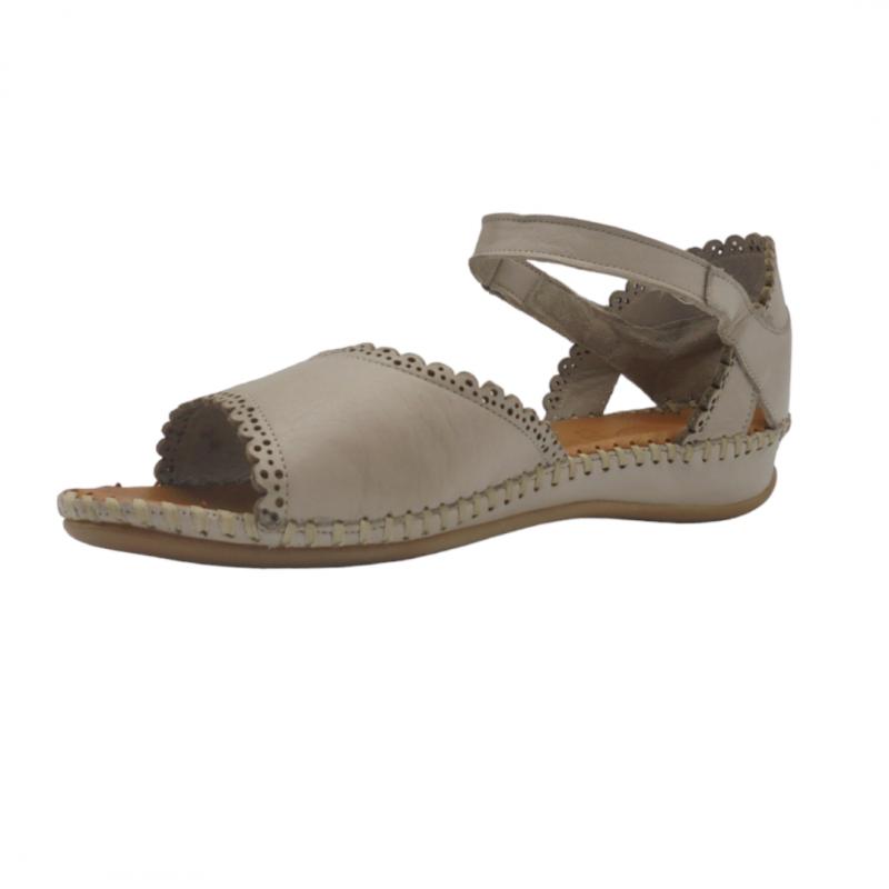 ERASE 793-53 SANDALIA CASUAL TALON CERRADO CIERRE VELCRO TAUPE