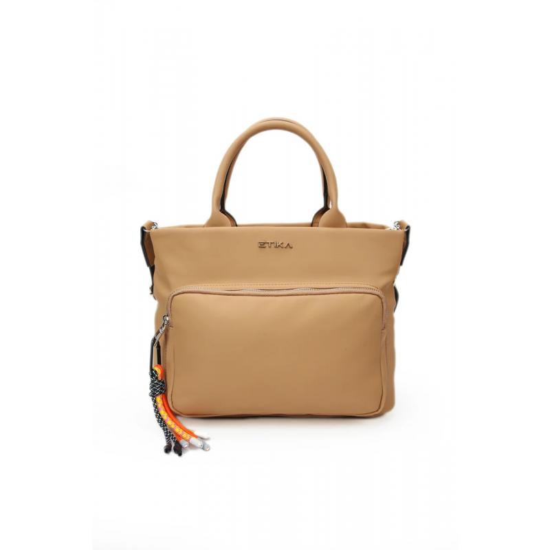 BOLSO ASAS Y BANDOLERA MEDIANO ETIKA MODELO B30117 CAMEL