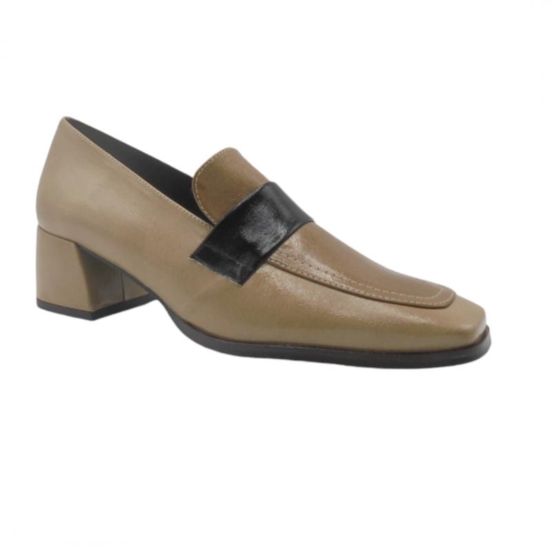 DANIELA VEGA 2339 ZAPATO MOCASIN TRICOLOR MUJER BEIGE