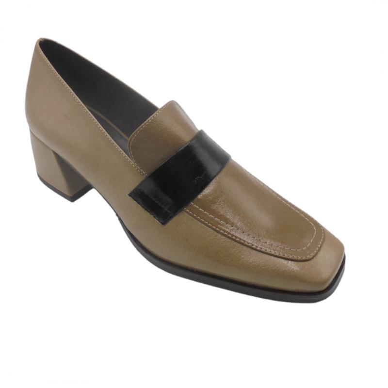 DANIELA VEGA 2339 ZAPATO MOCASIN TRICOLOR MUJER BEIGE