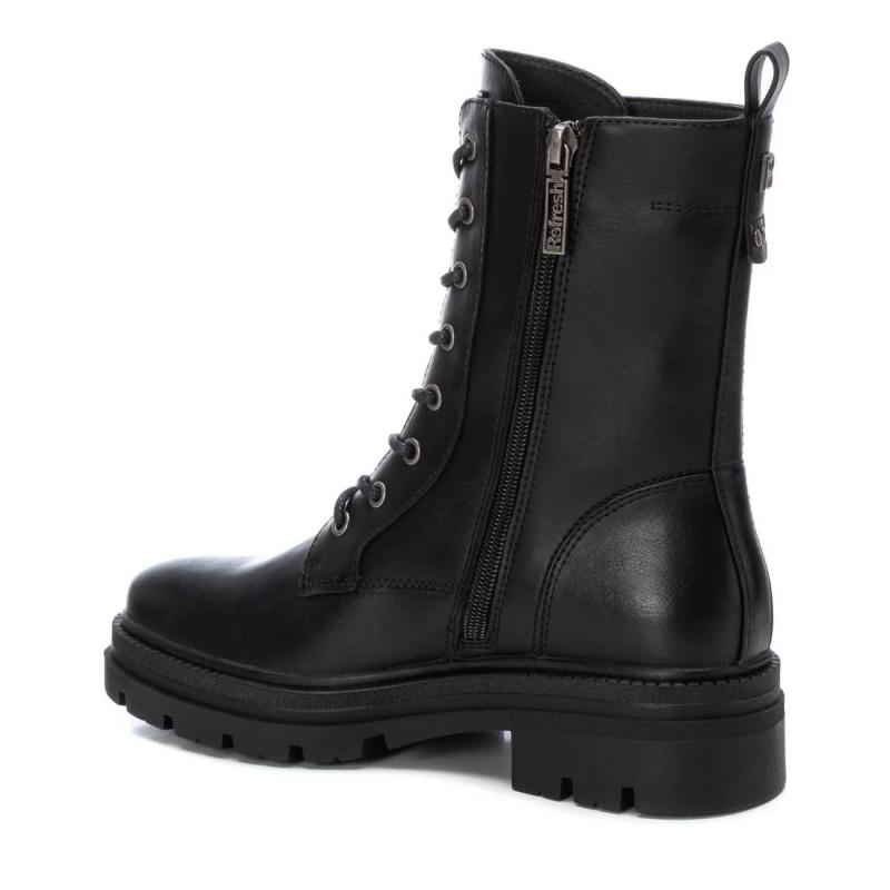 REFRESH 17197702 BOTIN MUJER MILITAR NEGRO