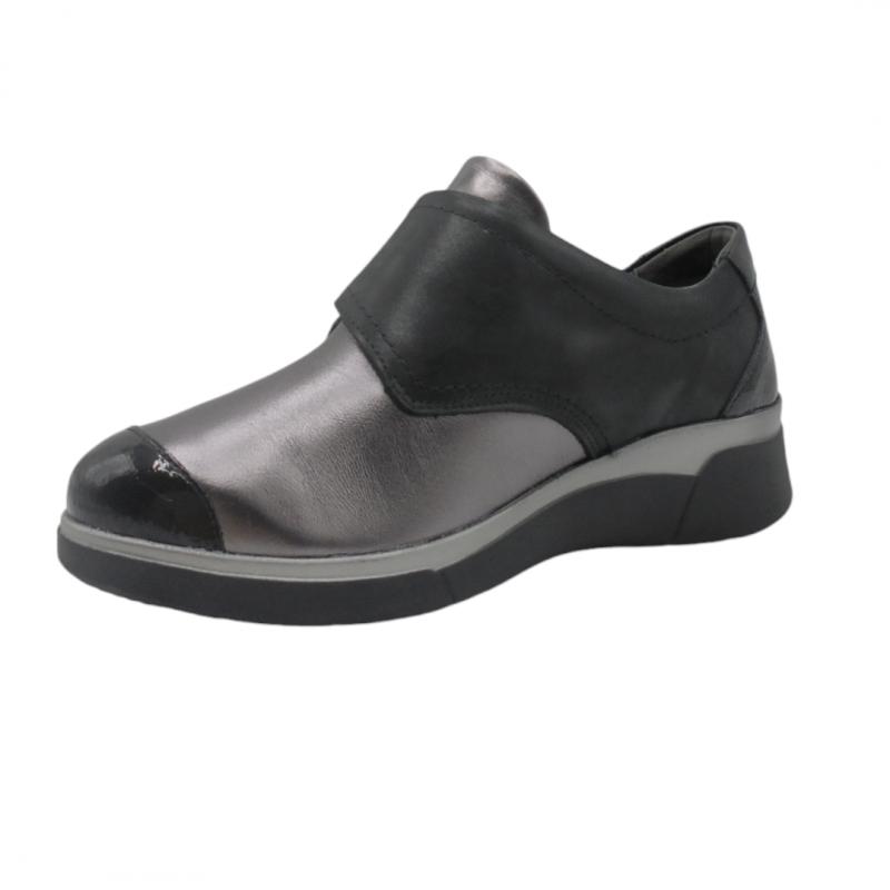 SUAVE BY LEYLAND  3587 NEGRO ZAPATO VELCRO PLANTILLA EXTRAIBLE