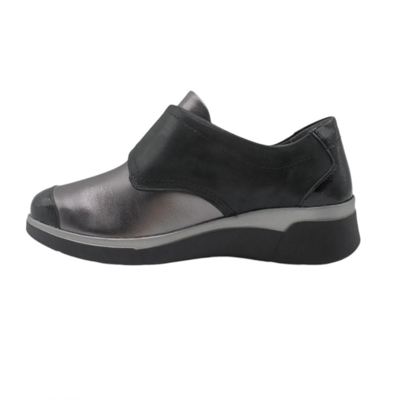 SUAVE BY LEYLAND  3587 NEGRO ZAPATO VELCRO PLANTILLA EXTRAIBLE